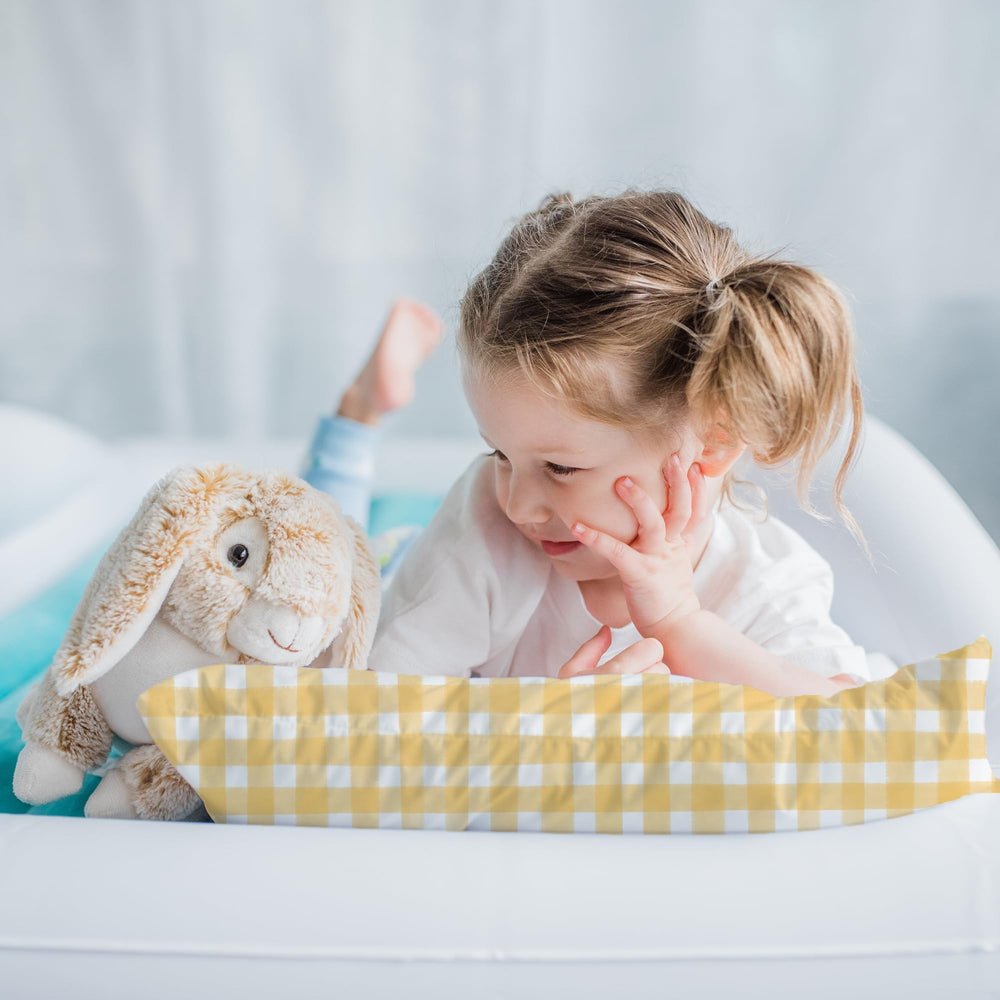 Little Sleepy Head machine-washable-shell keeps pillow clean for everyday use.