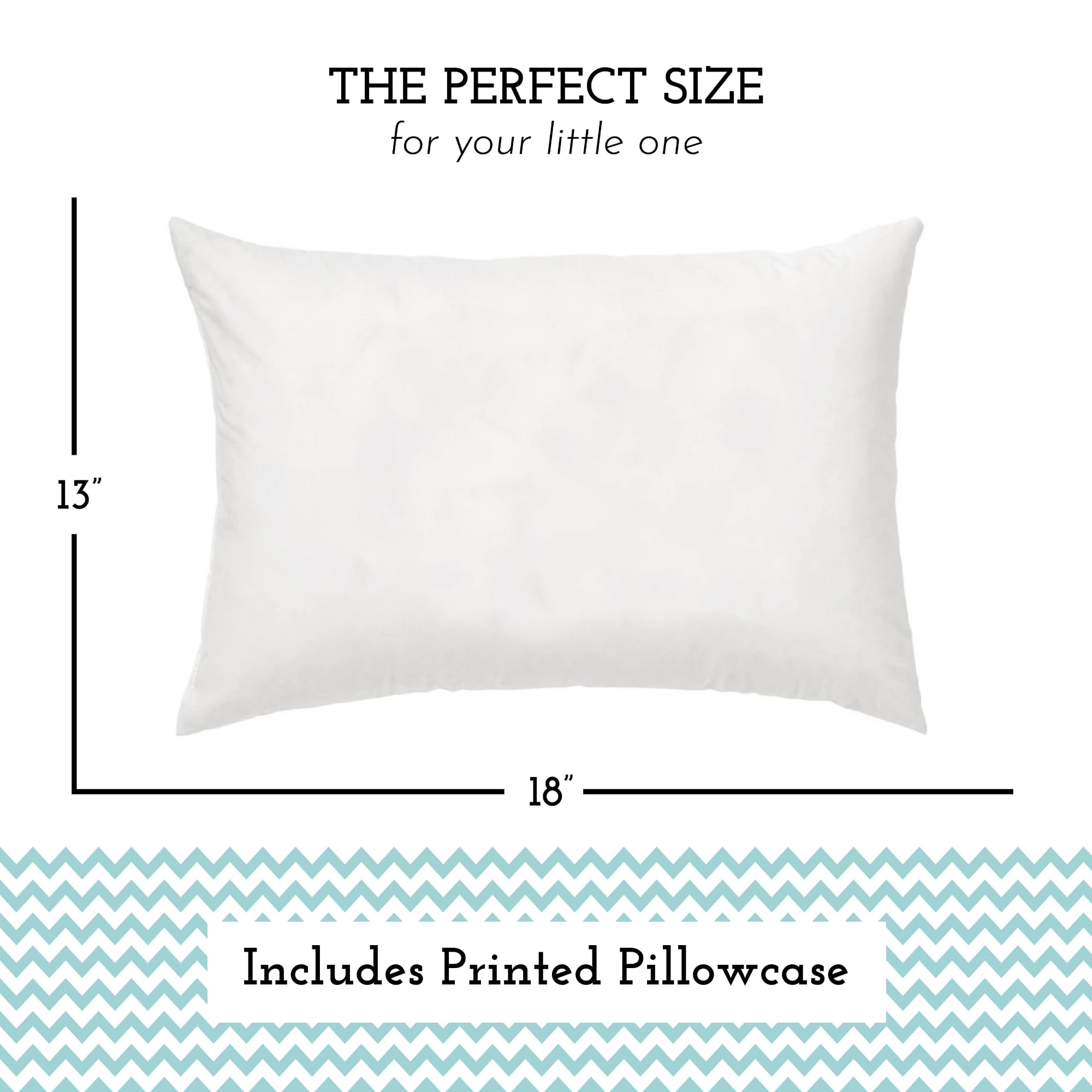 Little Sleepy Head pillowcase with envelope closure keeps pillow secure and easy to wash.