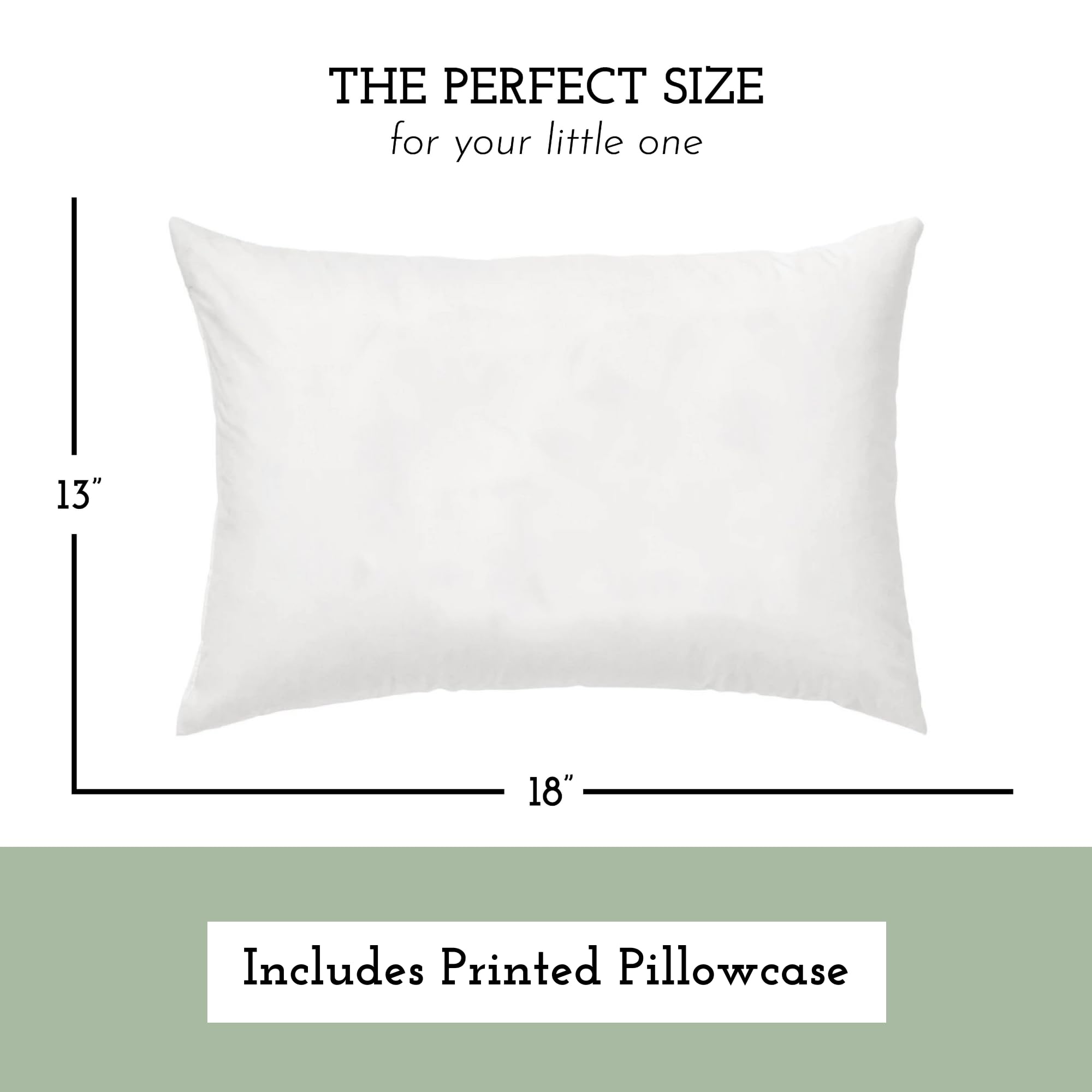 Little Sleepy Head pillowcase sage image highlights easy washing and soft cotton feel.
