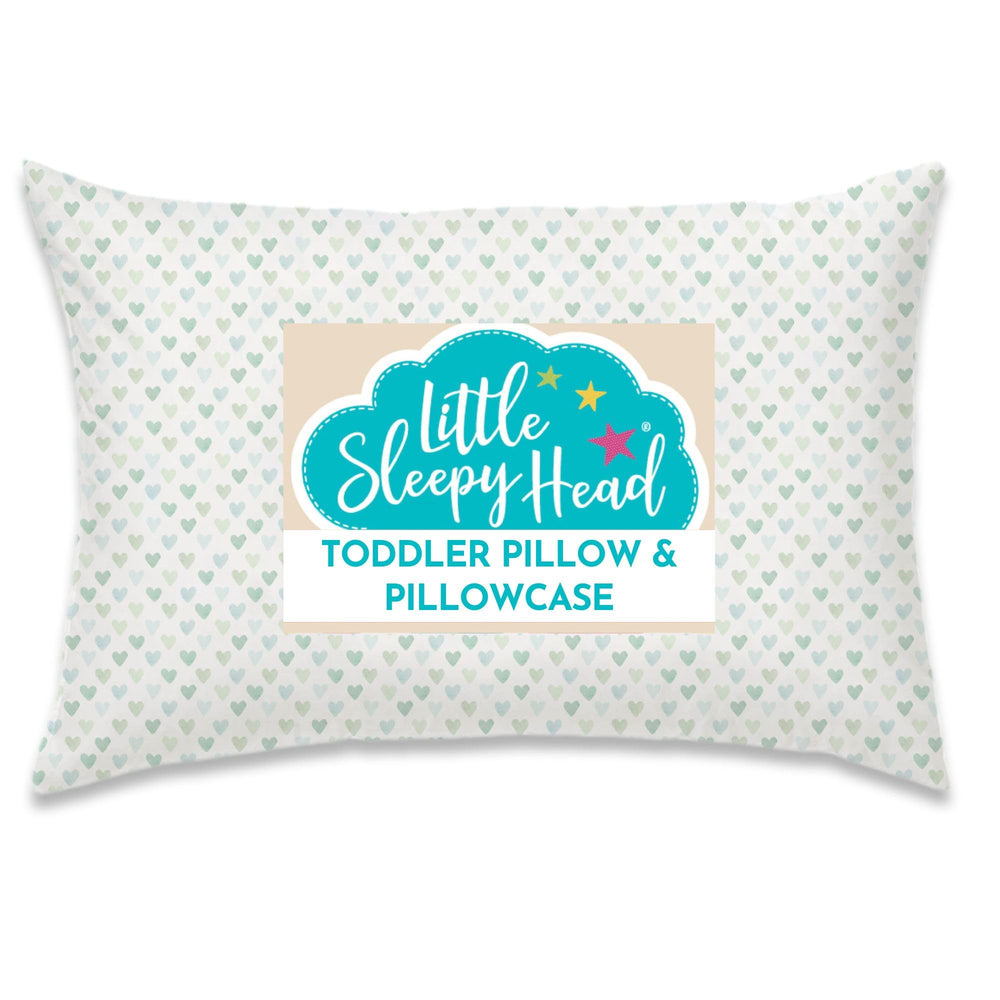 Little Sleepy Head toddler pillow 13x18 closeup shows soft polyester fill for supportive rest
