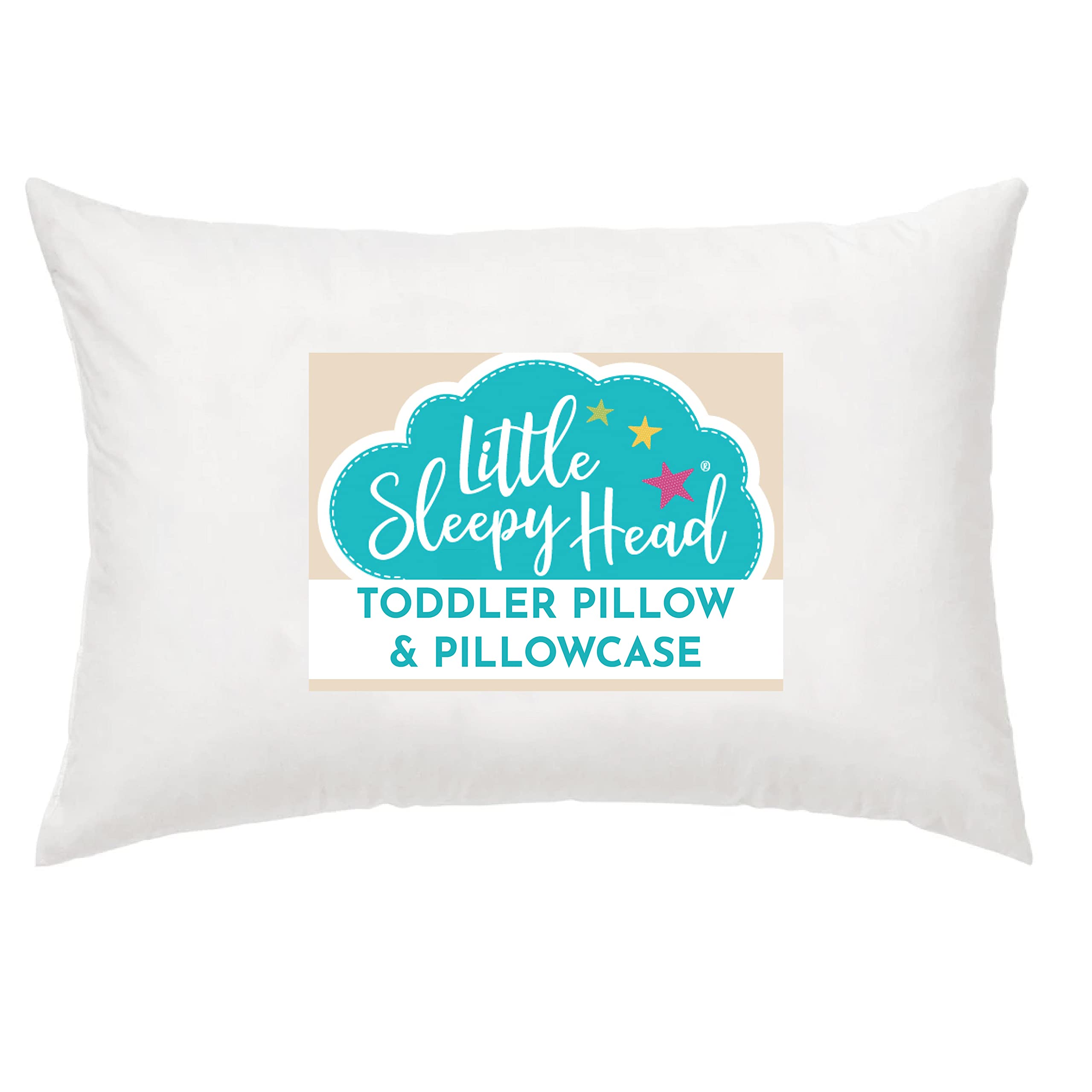 Little Sleepy Head toddler pillow 13x18 close-up shows compact, supportive design for naps.