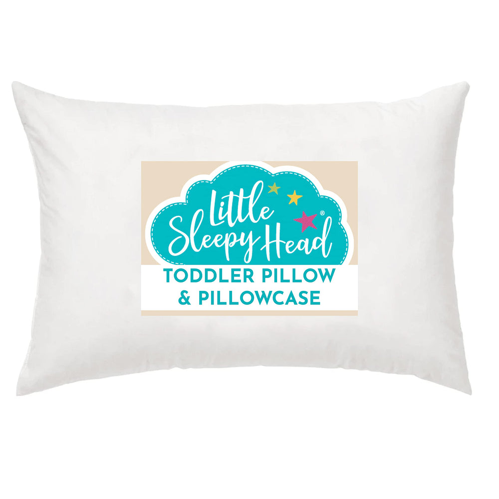 Little Sleepy Head toddler pillow 13x18 close-up shows compact, supportive design for naps.