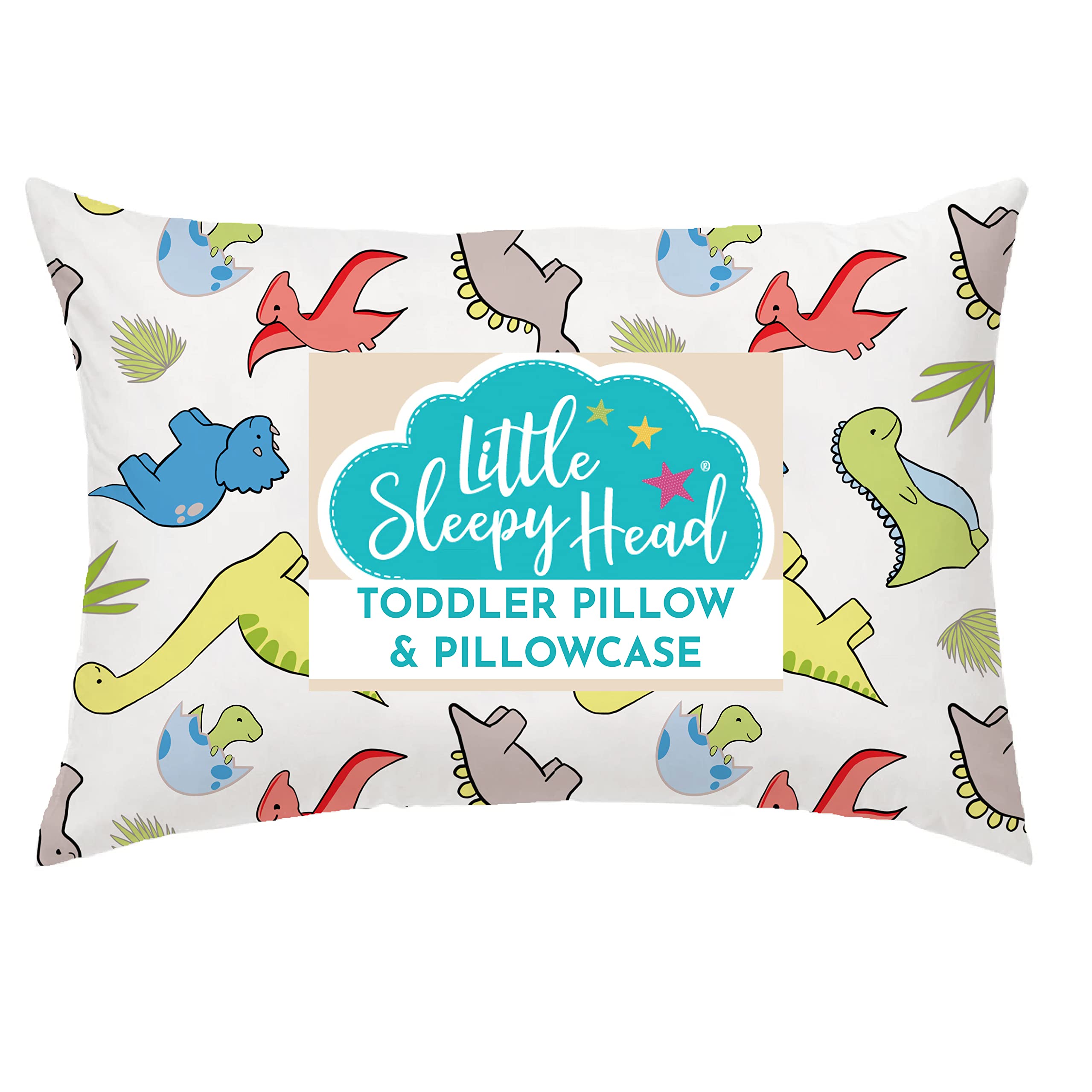 Little Sleepy Head toddler pillow 13x18 on bed supports cozy naps and proper neck alignment.