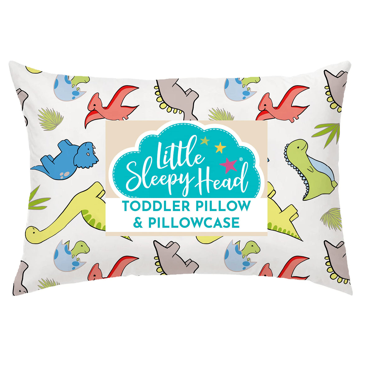 Little Sleepy Head toddler pillow 13x18 on bed supports cozy naps and proper neck alignment.