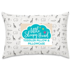 Little Sleepy Head toddler pillow 13x18 with case, ideal for quick naps and travel comfort.