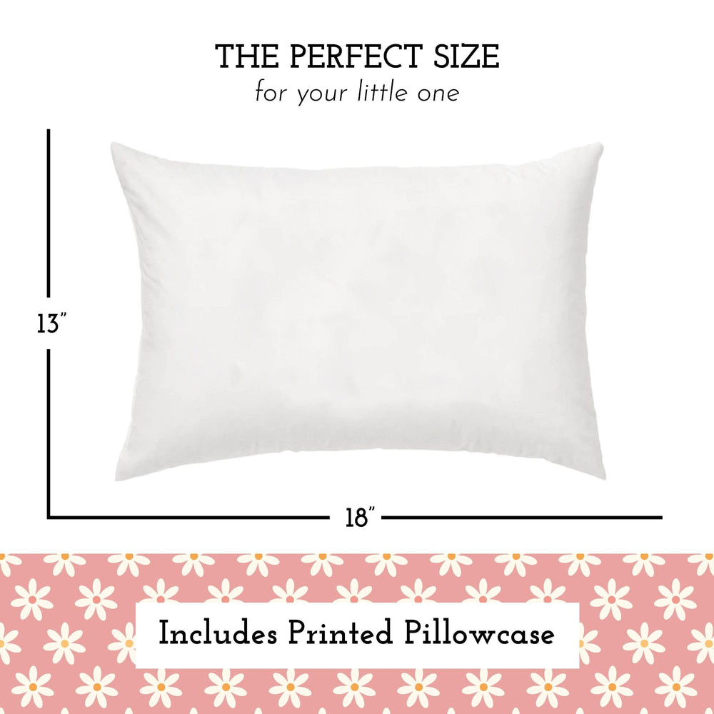 Little Sleepy Head toddler pillow close-up shows breathable cotton shell for comfortable sleep