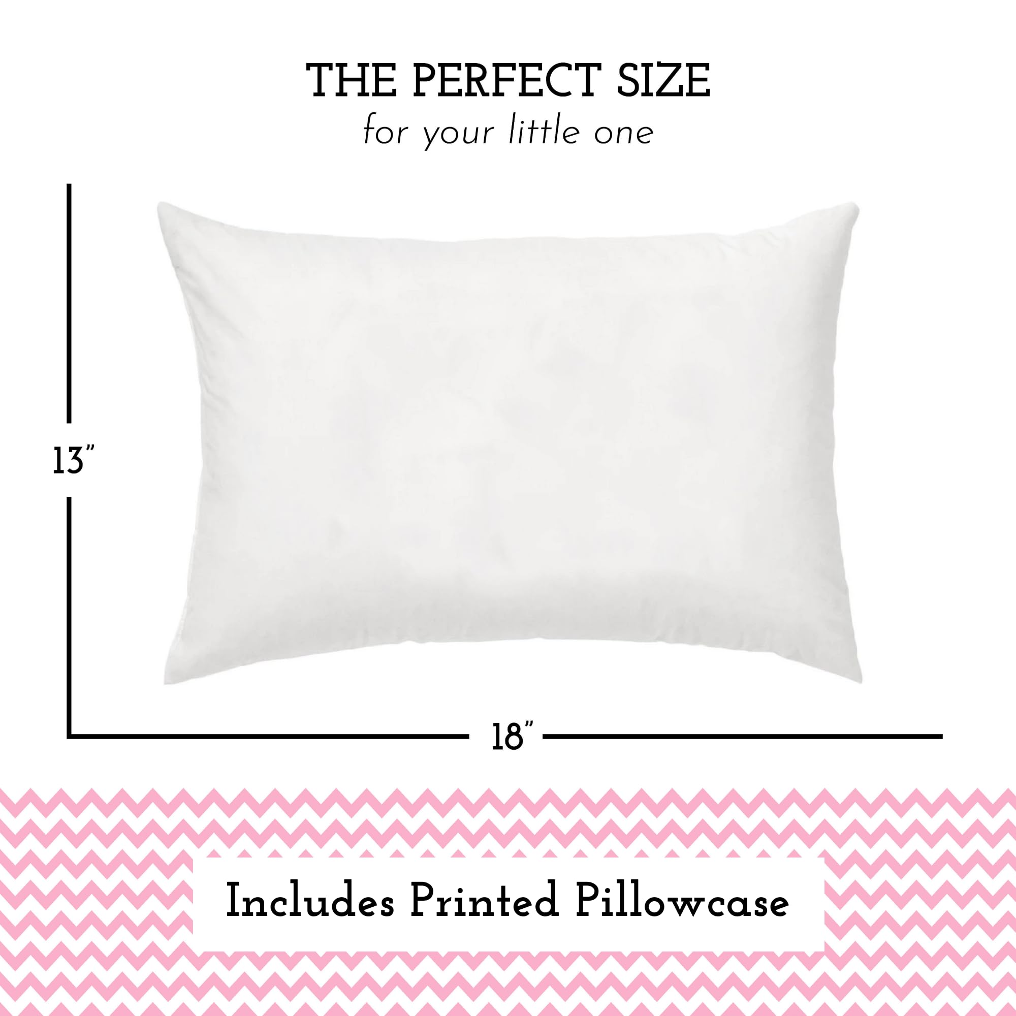Little Sleepy Head pillowcase 13x18 shows soft cotton shell for gentle care.