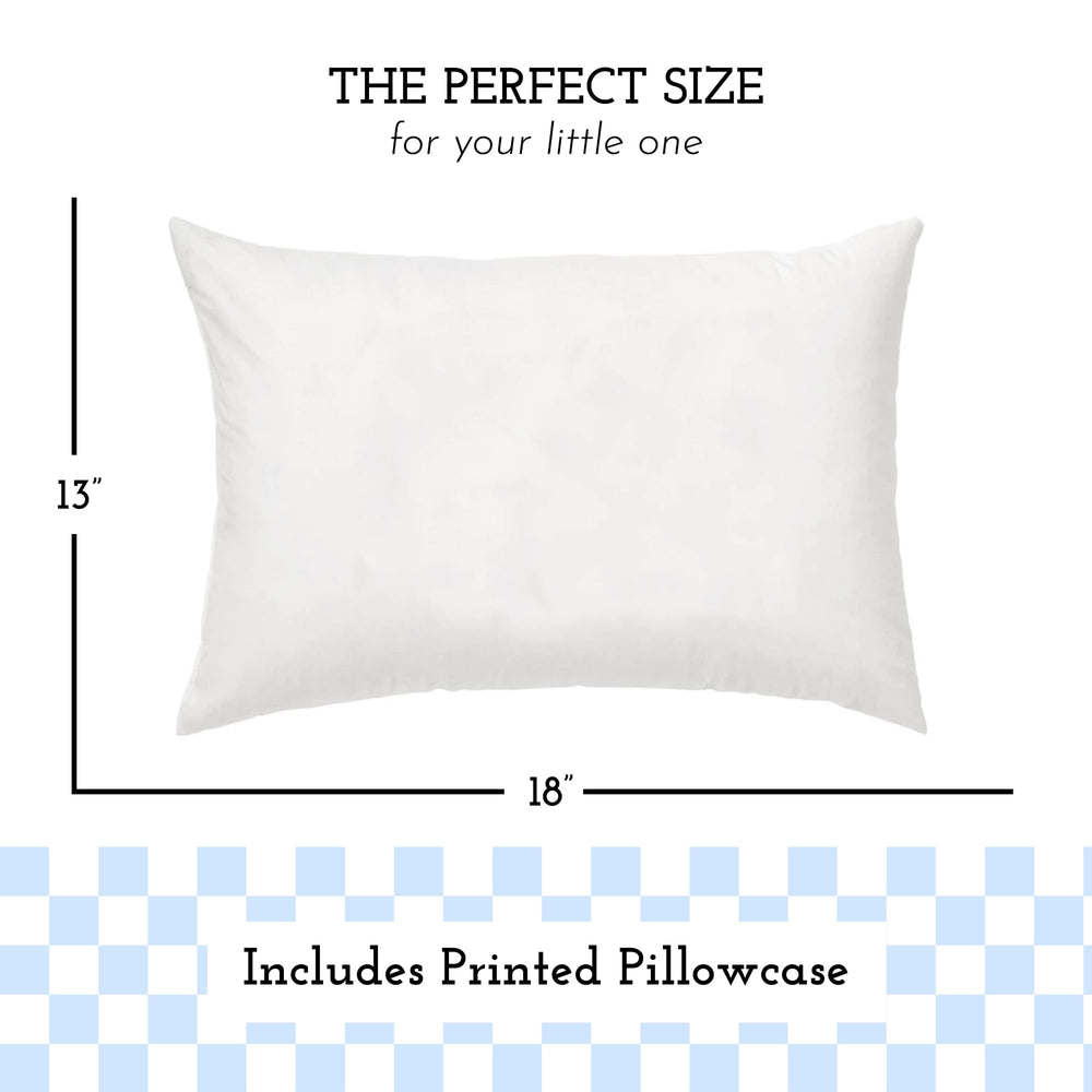 Little Sleepy Head pillowcase checkers baby blue envelope closure supports easy washing