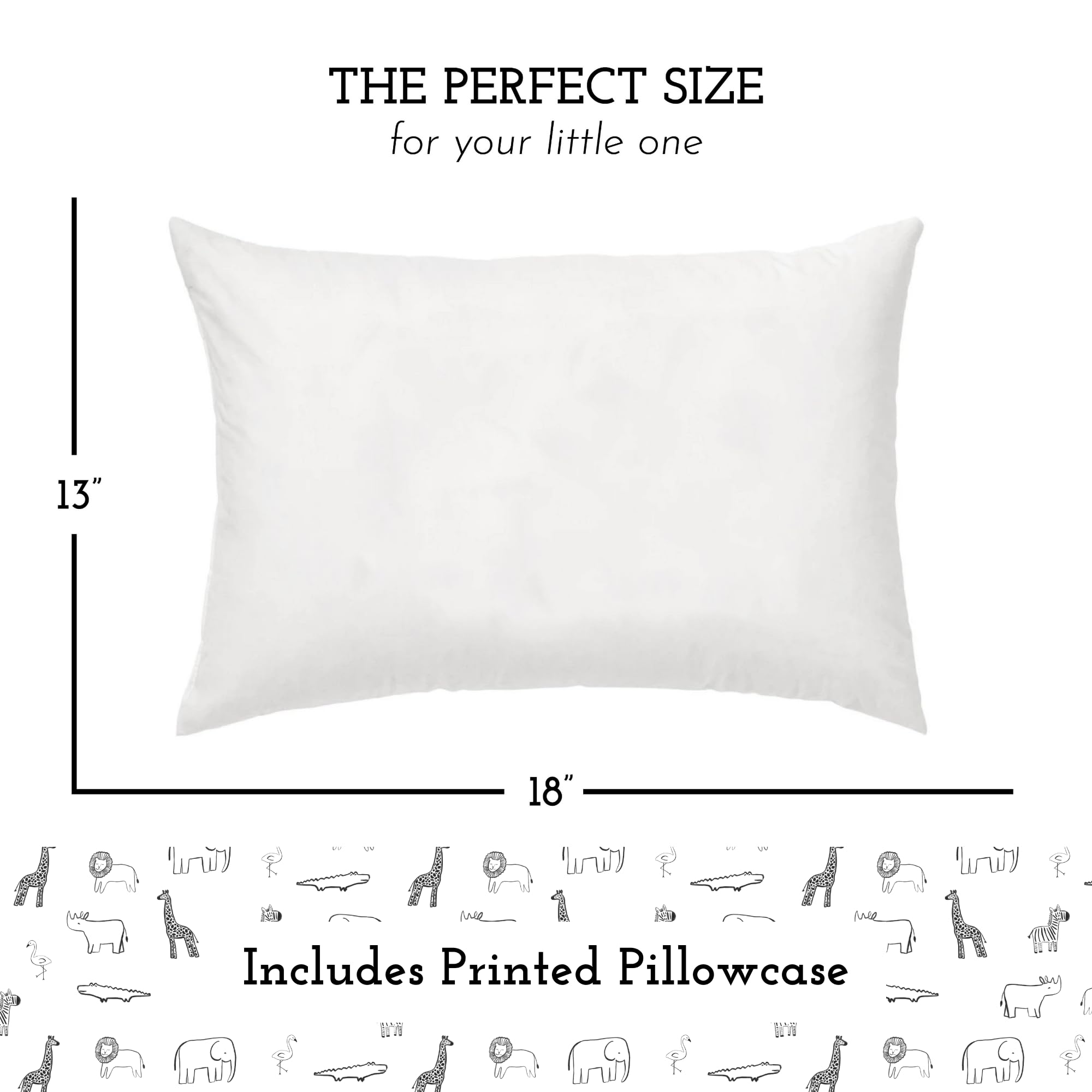 Little Sleepy Head pillowcase on pillow, soft 100% cotton for easy washing and snug fit.