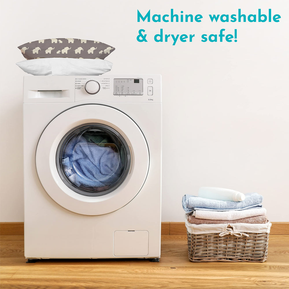 Little Sleepy Head machine-washable pillow care simplifies cleaning and maintenance.