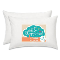 Little Sleepy Head youth pillow 16x22 close-up highlighting soft, breathable fabric for comfortable sleep.