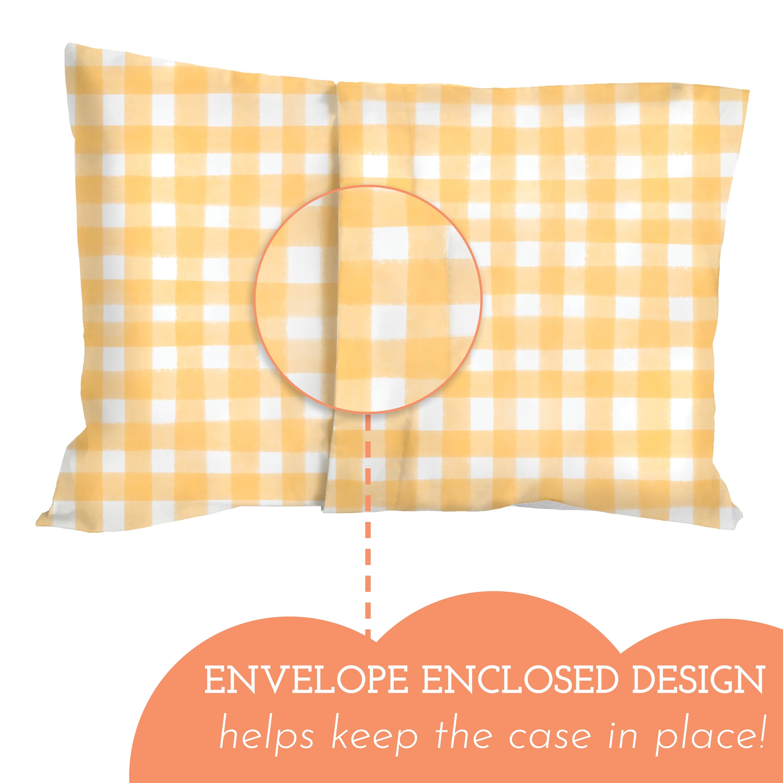 Envelope enclosure on Little Sleepy Head youth pillow case 16x22 for secure fit
