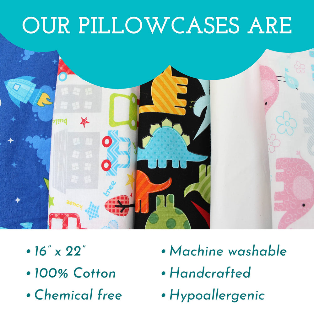 Little Sleepy Head youth pillow case in 100% cotton offers hypoallergenic comfort.