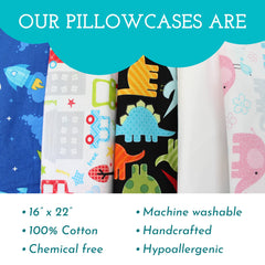 Little Sleepy Head youth pillow case in 100% cotton offers hypoallergenic comfort.