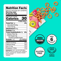 Little Spoon Banana Pitaya Meltable Baby Puffs ingredient list shows six organic grains.