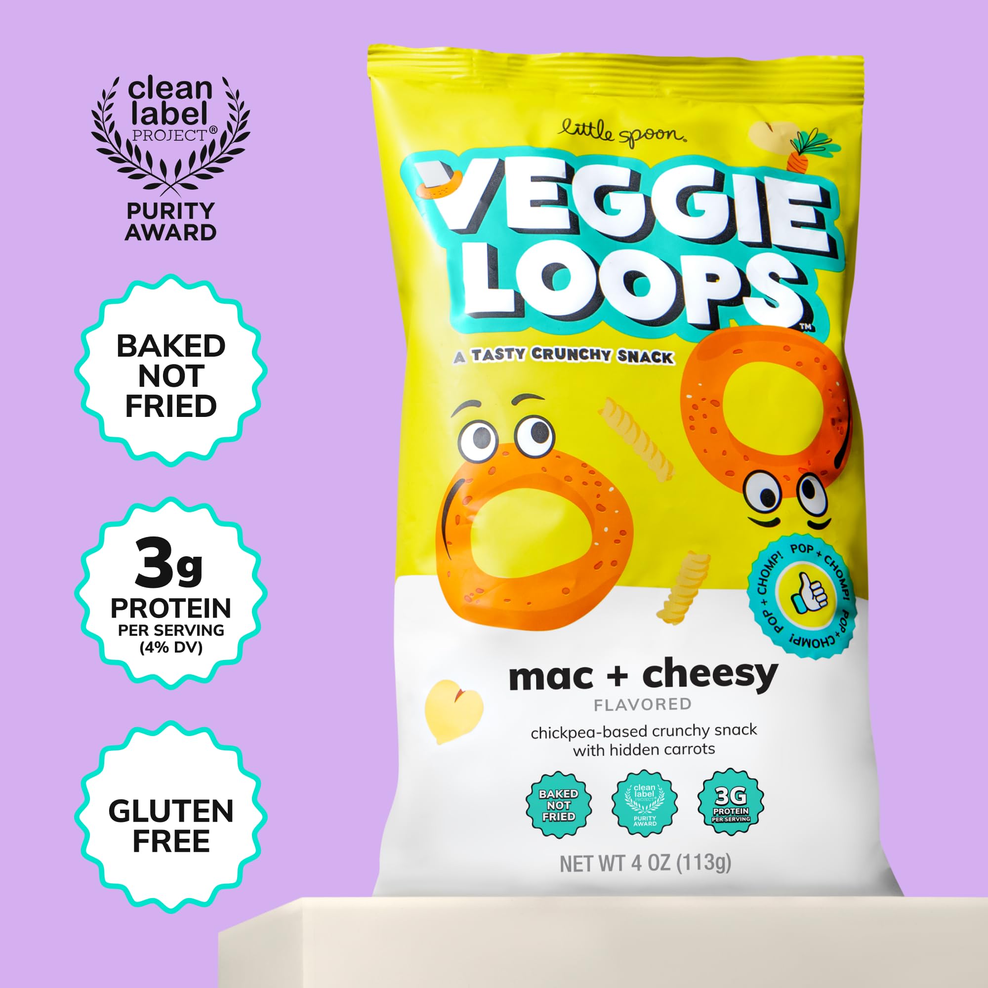 Cheddar melt detail on Little Spoon Mac and Cheesy Veggie Loops