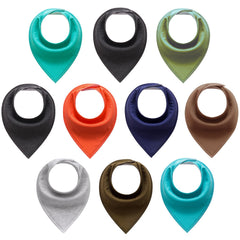 Little Tots bandana bib absorbent front cotton keeps baby dry during drool and meals.