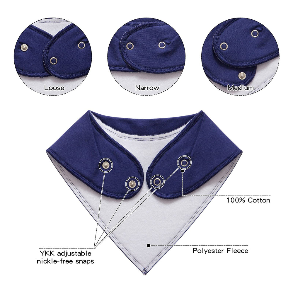 Little Tots bandana bib doubles layer fabric protects clothes from drool.