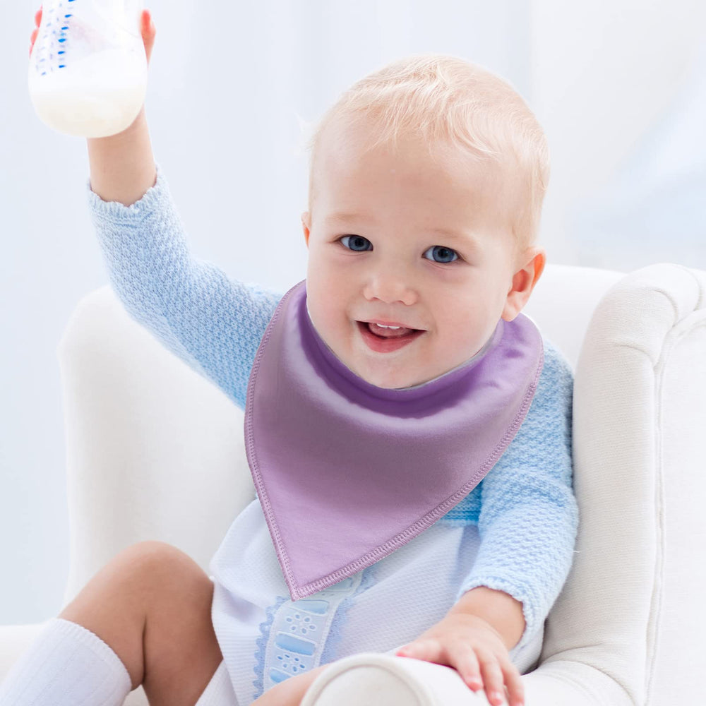 Little Tots Magical Ocean bib adjustable snaps closeup shows nickel-free fasteners.