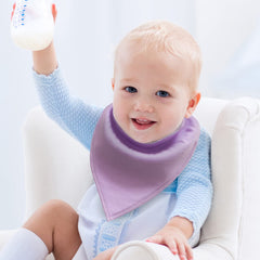 Little Tots Magical Ocean bib adjustable snaps closeup shows nickel-free fasteners.