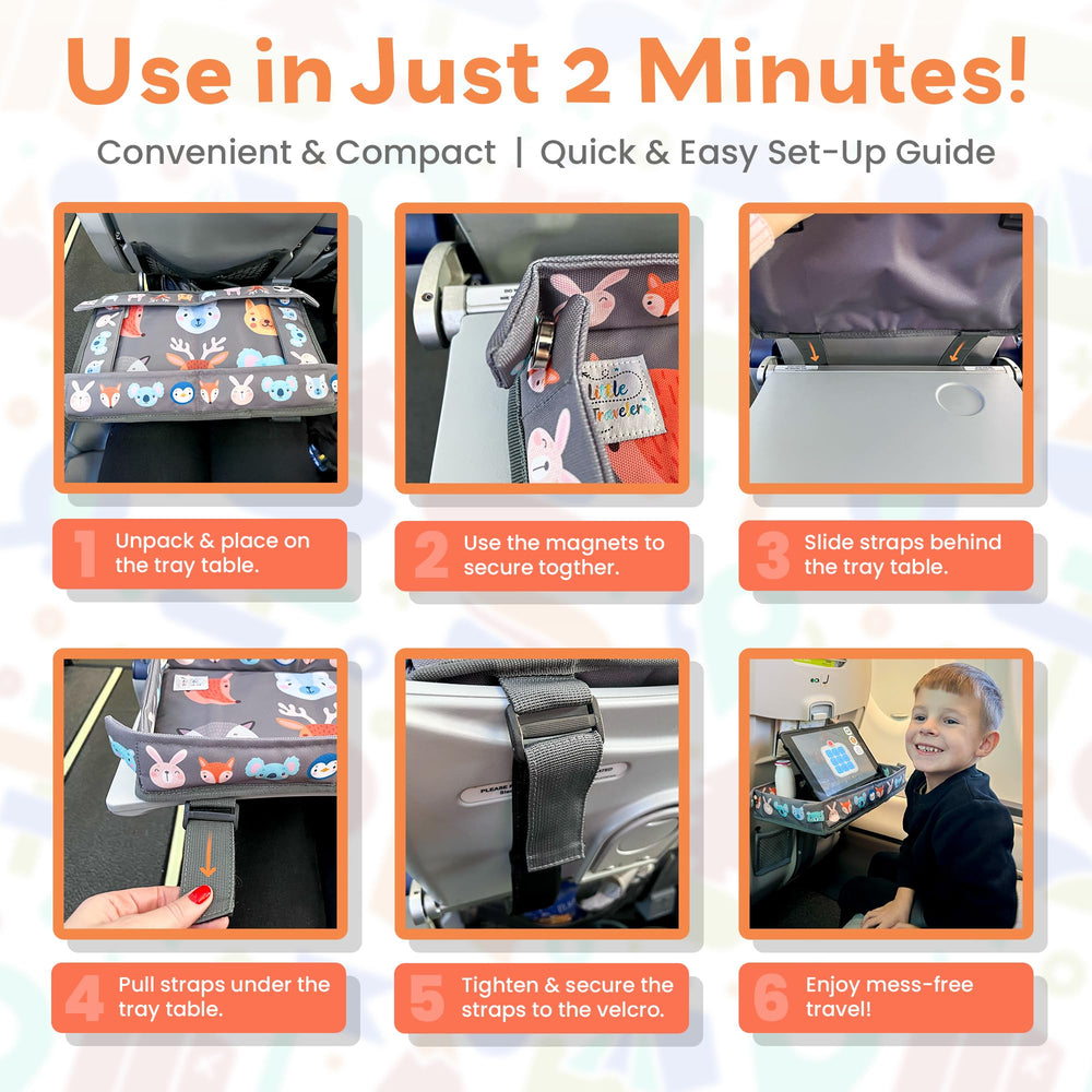 Little Traveler smooth-clean-surface after meals helps quick wipe-downs between flights.