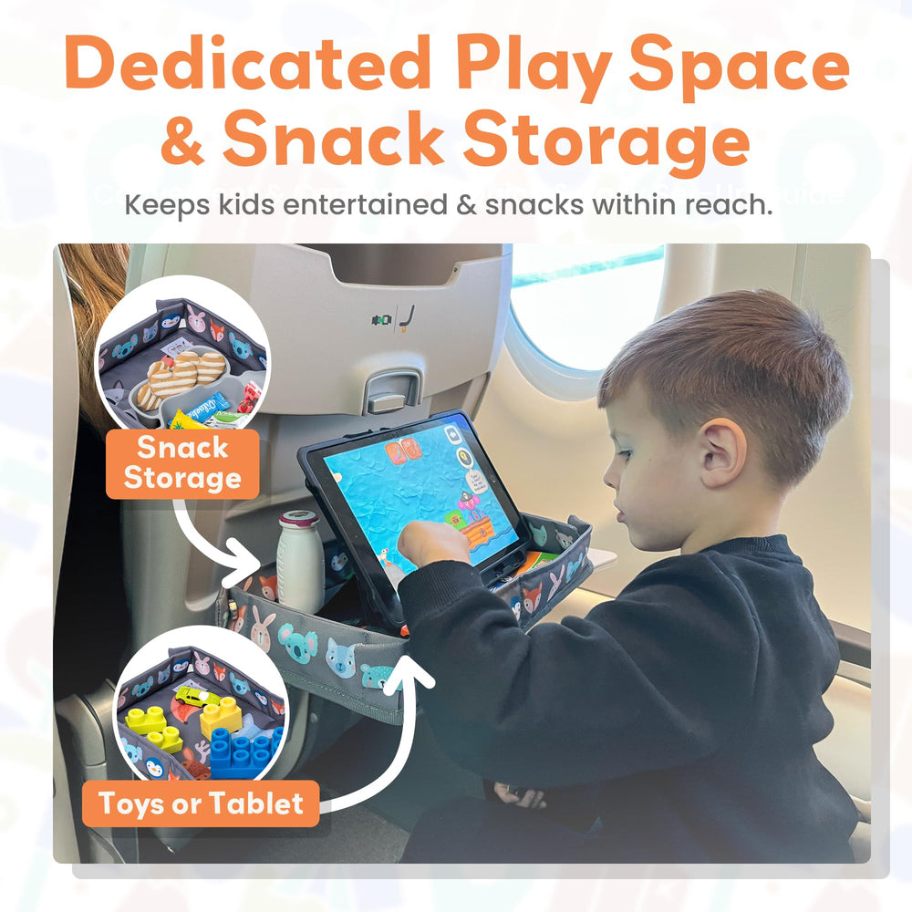Little Traveler tidy-tray-organization helps toys and snacks stay neatly contained during trips.