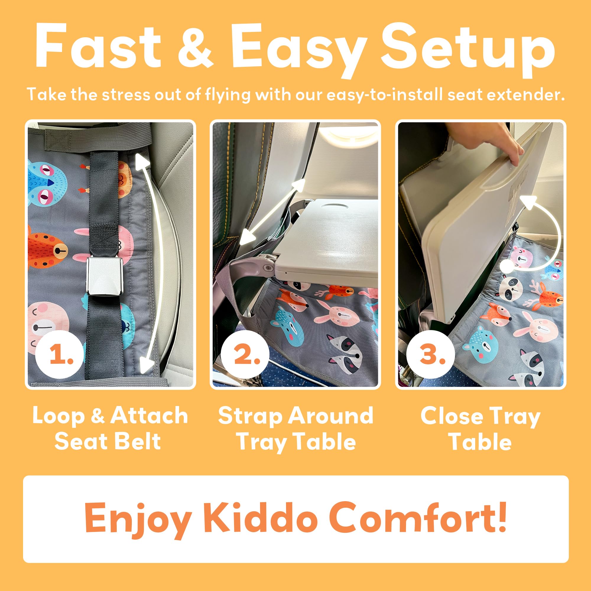 Little Traveler compact-seat design fits into narrow airplane seats for kids.
