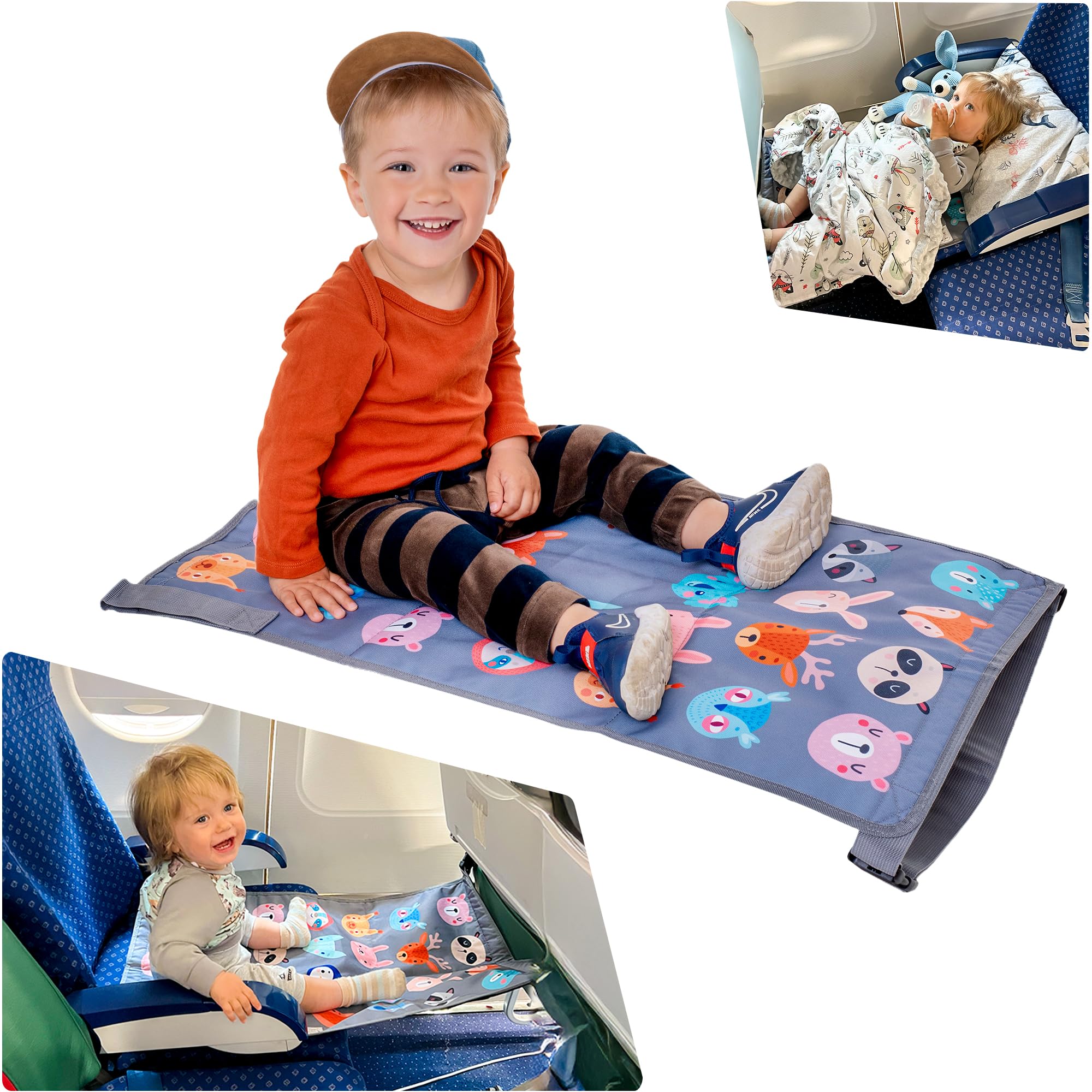 Little Traveler toddler airplane bed setup shows quick assembly for stress-free on-the-go trips.