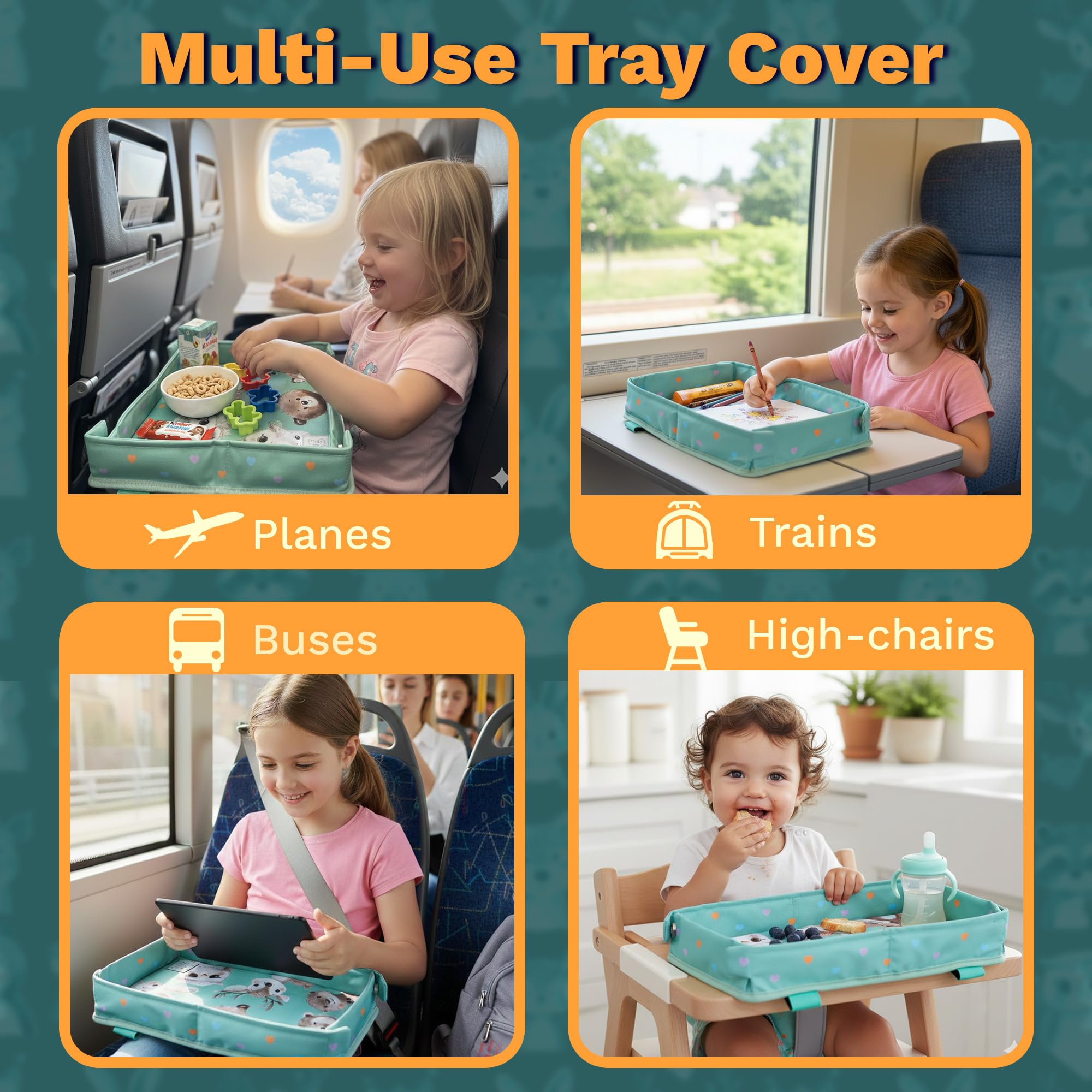 Little Traveler tidy play-area image demonstrates contained toys and snacks.