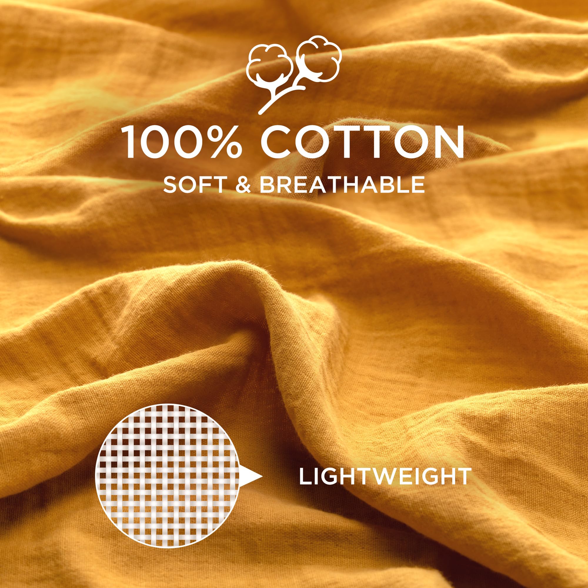 Little Triplets swaddle close-up shows breathable cotton muslin texture.