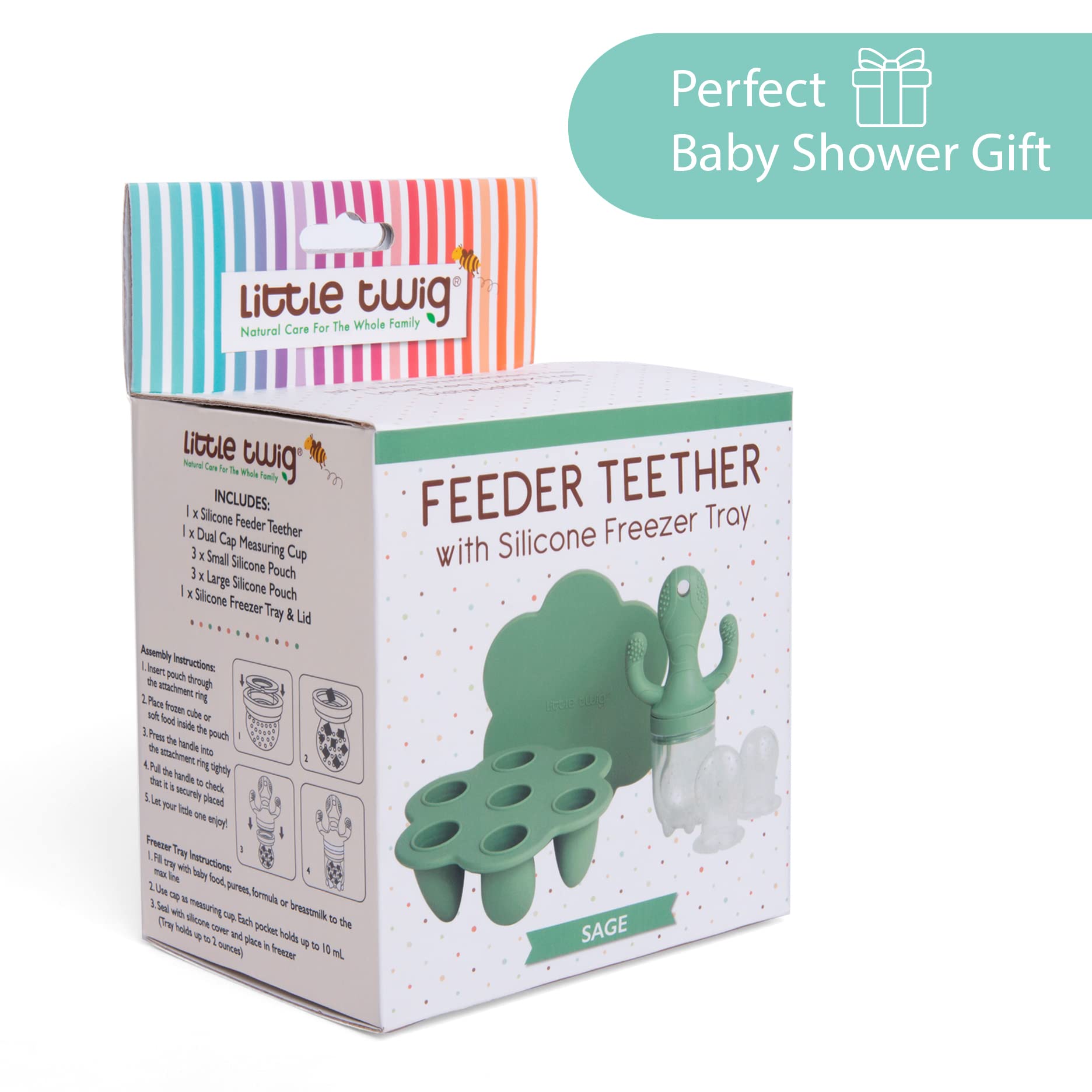 Little Twig BPA-free silicone material close-up highlights safe, soft-touch construction.