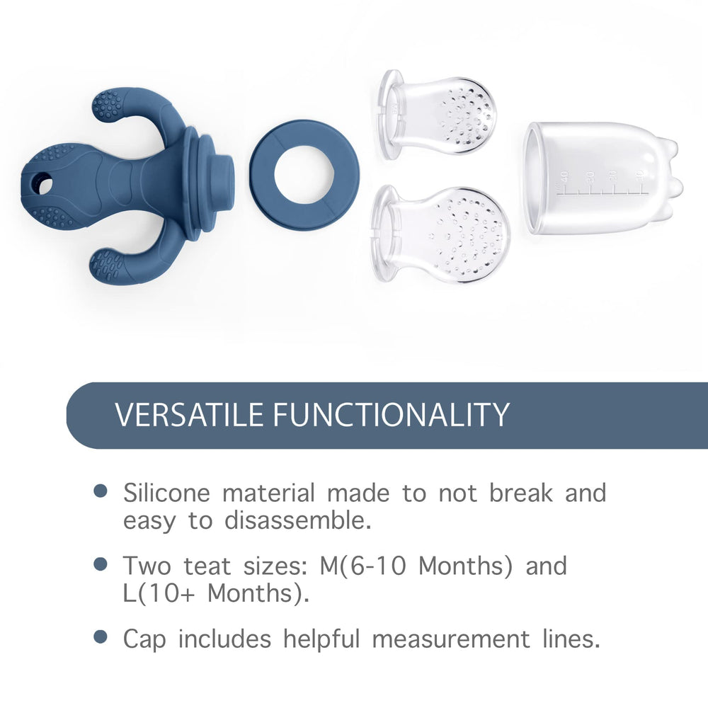 Three large pouches ideal for puree storage and freezer portions