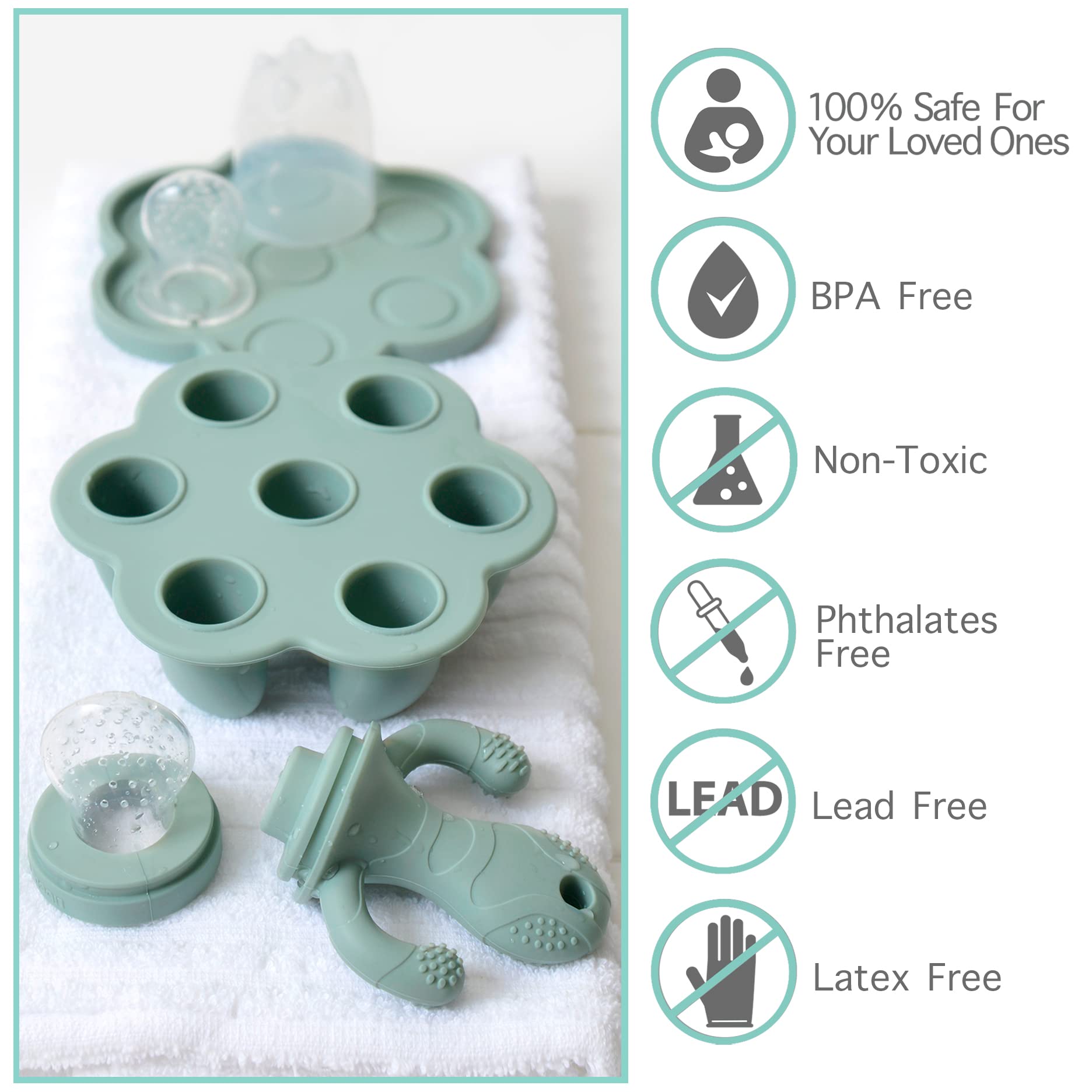 Little Twig small silicone pouch in use for fruits or soft foods on the go.