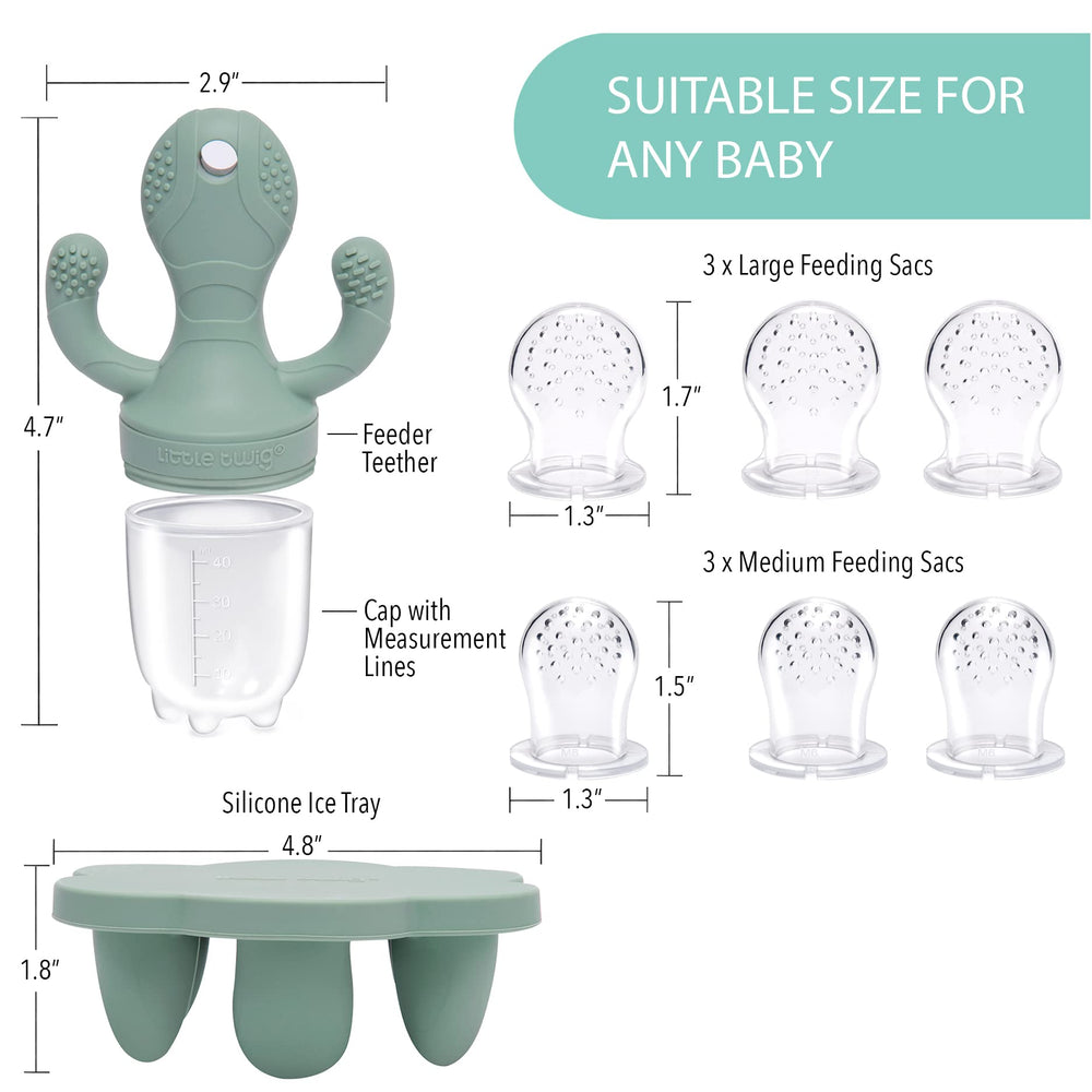 Little Twig teether with ridged handles for teething relief and secure grip.