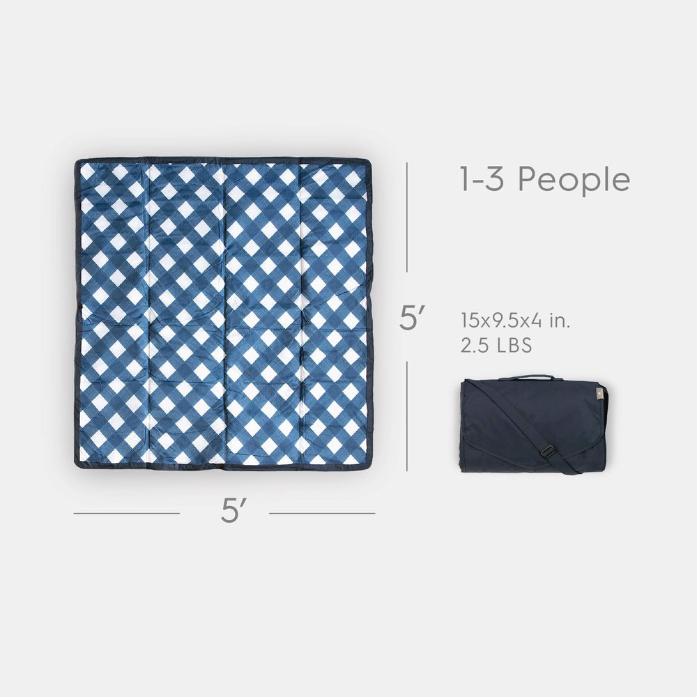 Little Unicorn compact-fold blanket folds neatly for easy travel and storage.