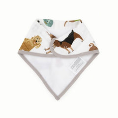Contoured bib rests softly against baby's skin for gentle wear