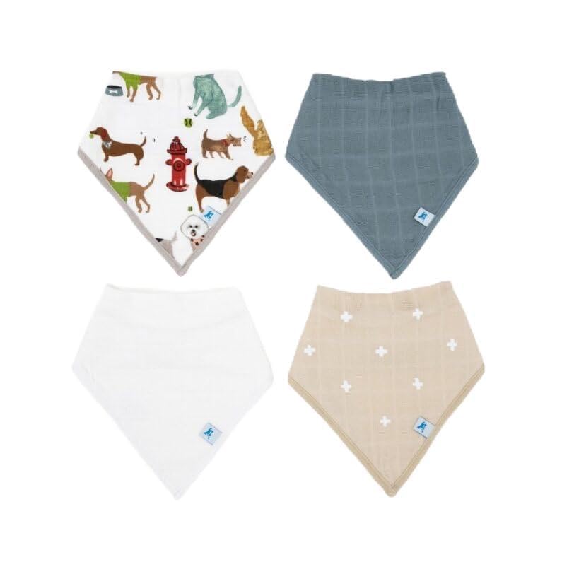 Little Unicorn bib with fleece backing keeps outfits dry during meals