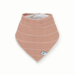 Little Unicorn bandana bib close-up shows absorbent cotton muslin texture
