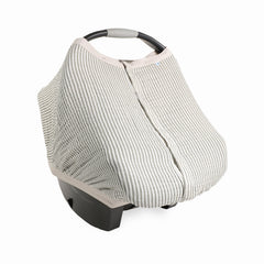 Little Unicorn breathable cotton muslin car seat canopy offering privacy and airflow.