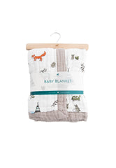 Little Unicorn Forest Friends quilt nursery display showing soft color and texture.