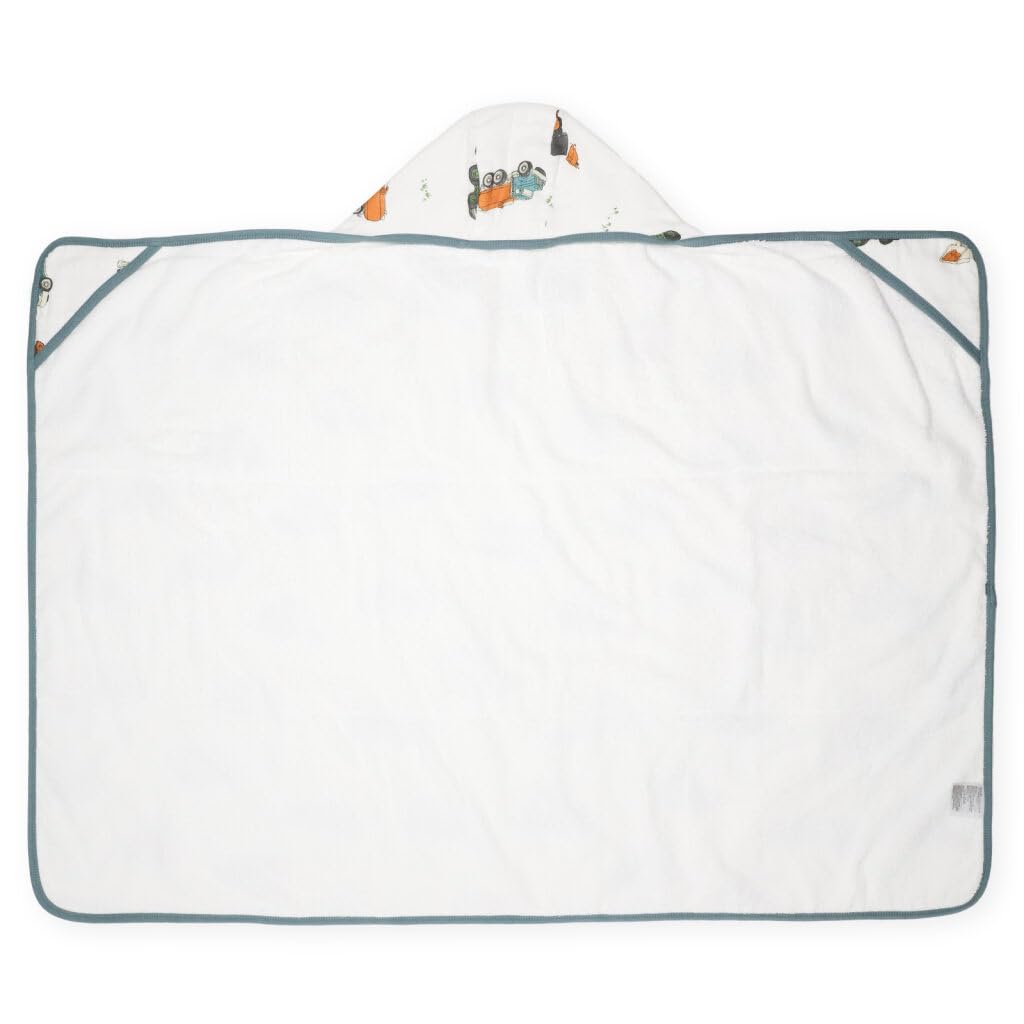 Little Unicorn hooded bath towel close-up shows ultra-absorbent fabric and soft texture.