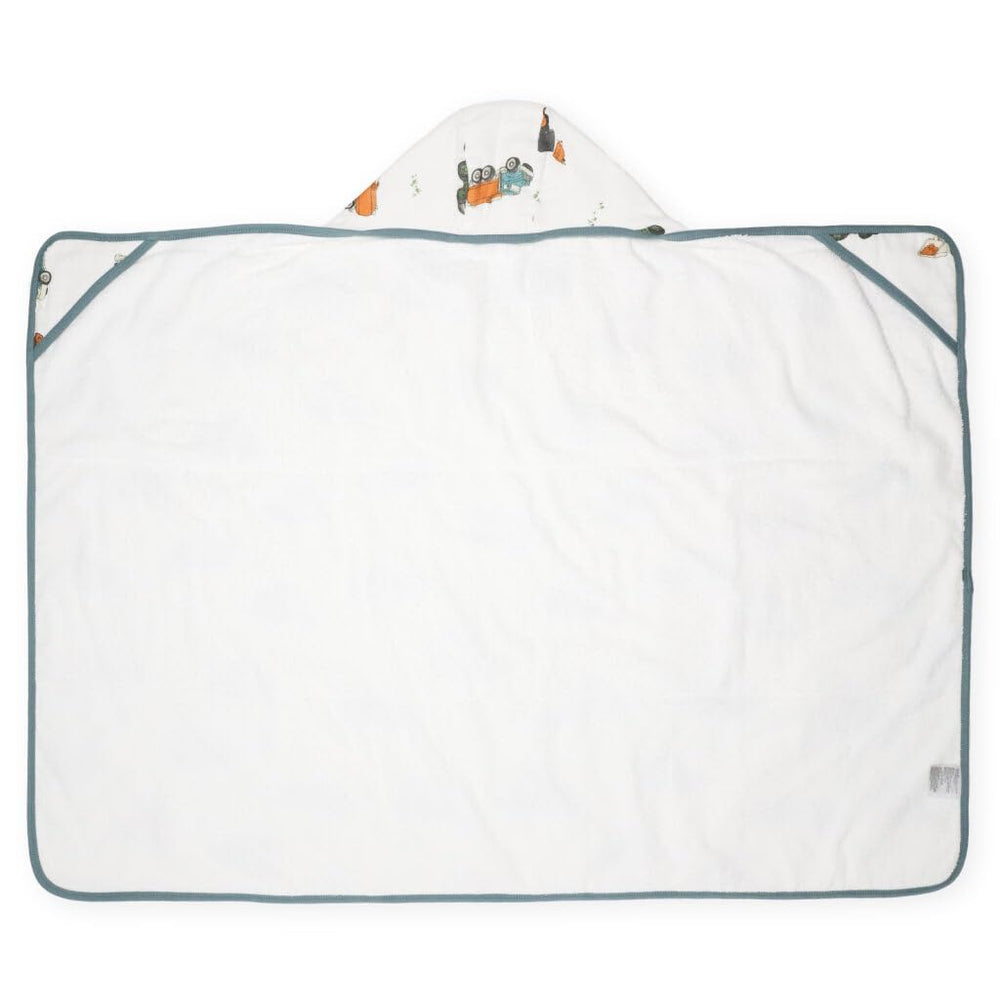 Little Unicorn hooded bath towel close-up shows ultra-absorbent fabric and soft texture.