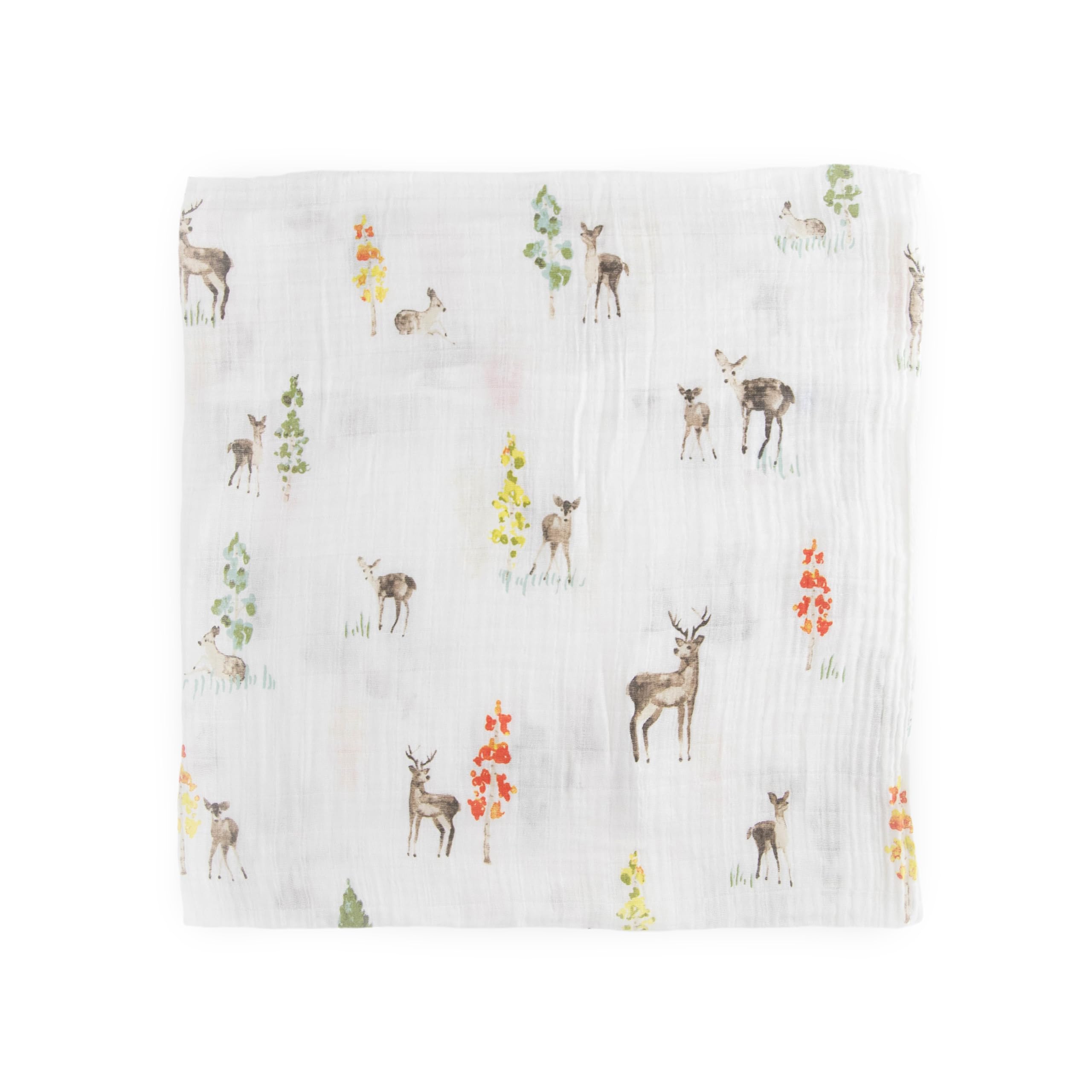 Little Unicorn swaddle shown as stroller cover for on the go.