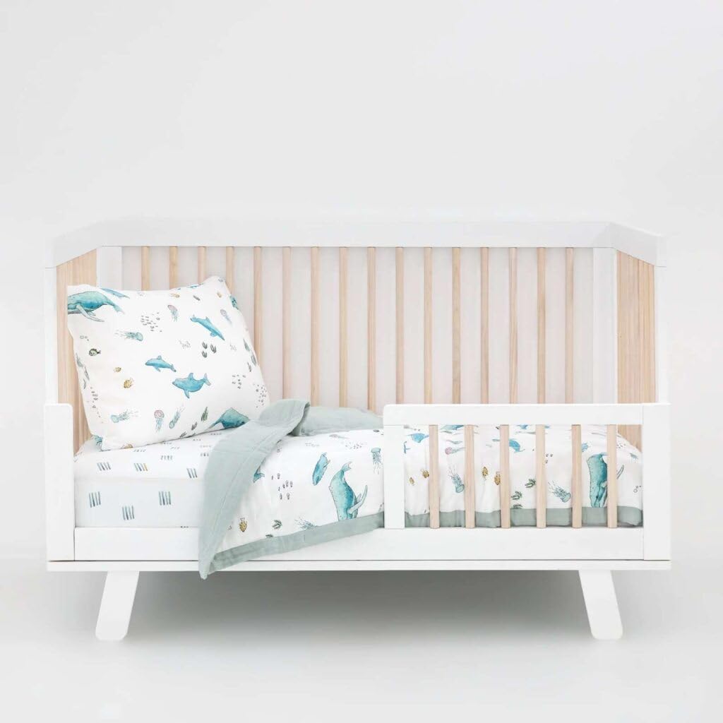Little Unicorn Lofty Comforter dryer-safe, making laundry easy after playtime.