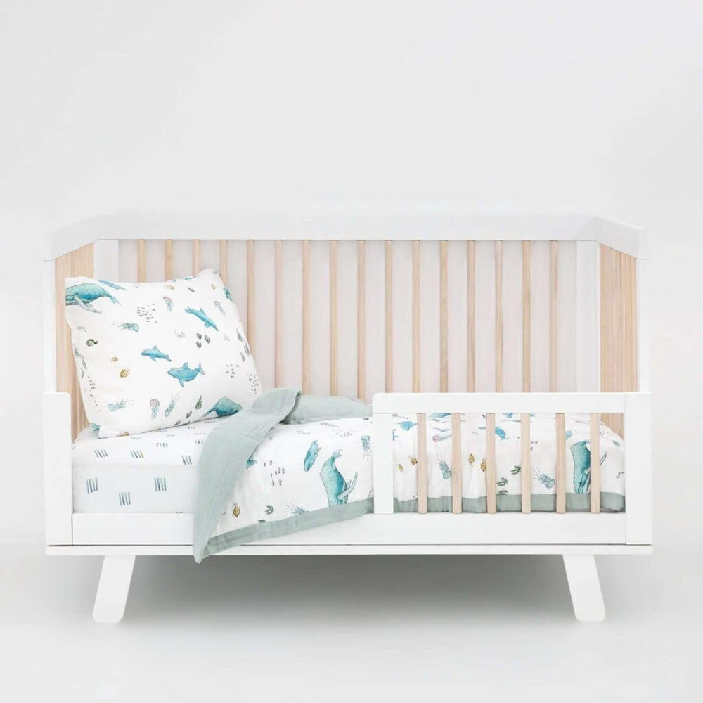 Little Unicorn Lofty Comforter dryer-safe, making laundry easy after playtime.