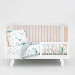 Little Unicorn Lofty Comforter dryer-safe, making laundry easy after playtime.