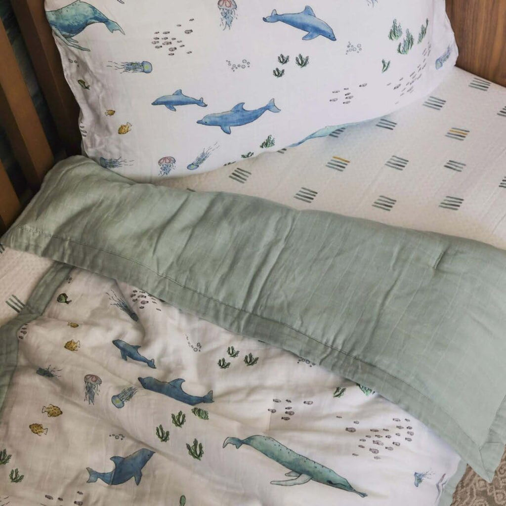 Little Unicorn Lofty Comforter gift-ready packaging makes gifting simple.