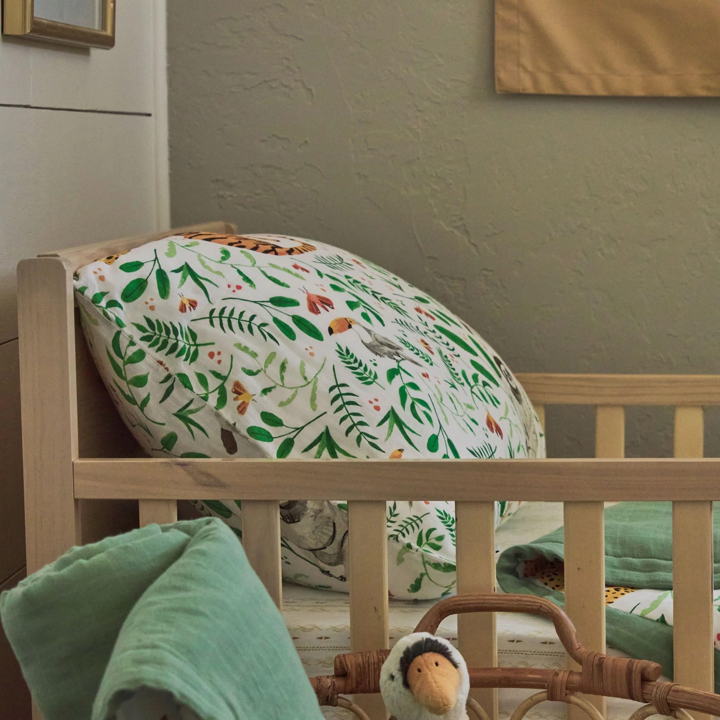 Little Unicorn Mighty Jungle pillowcase charming print enhances kids' bedroom decor.