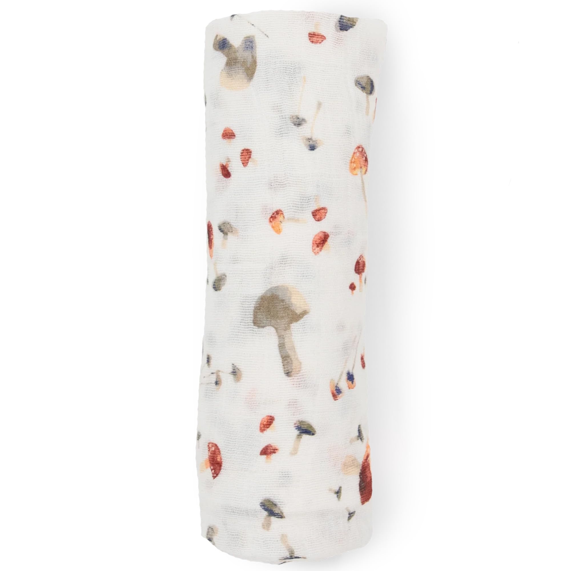 Little Unicorn mushrooms swaddle nursing-friendly wrap makes quick daytime feeding easier.