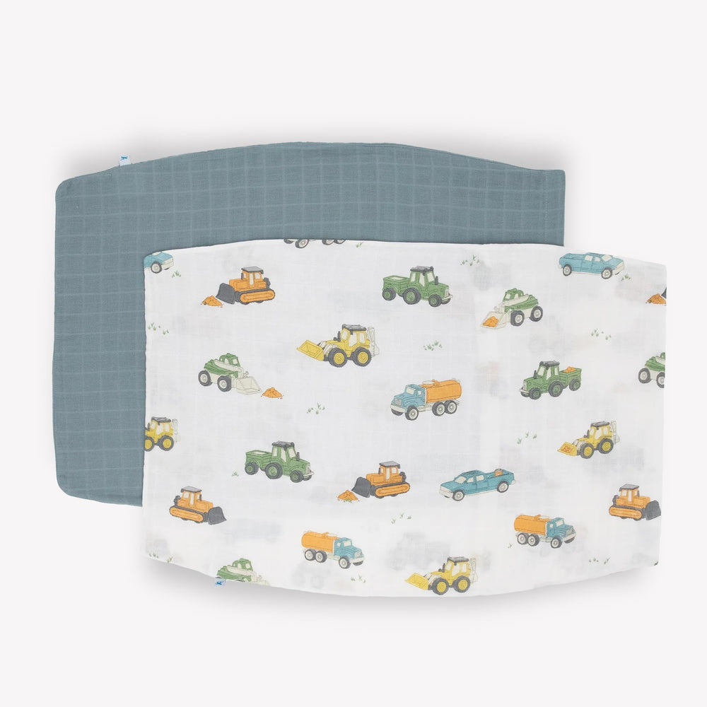 Little Unicorn muslin fabric closeup highlights breathable open weave.